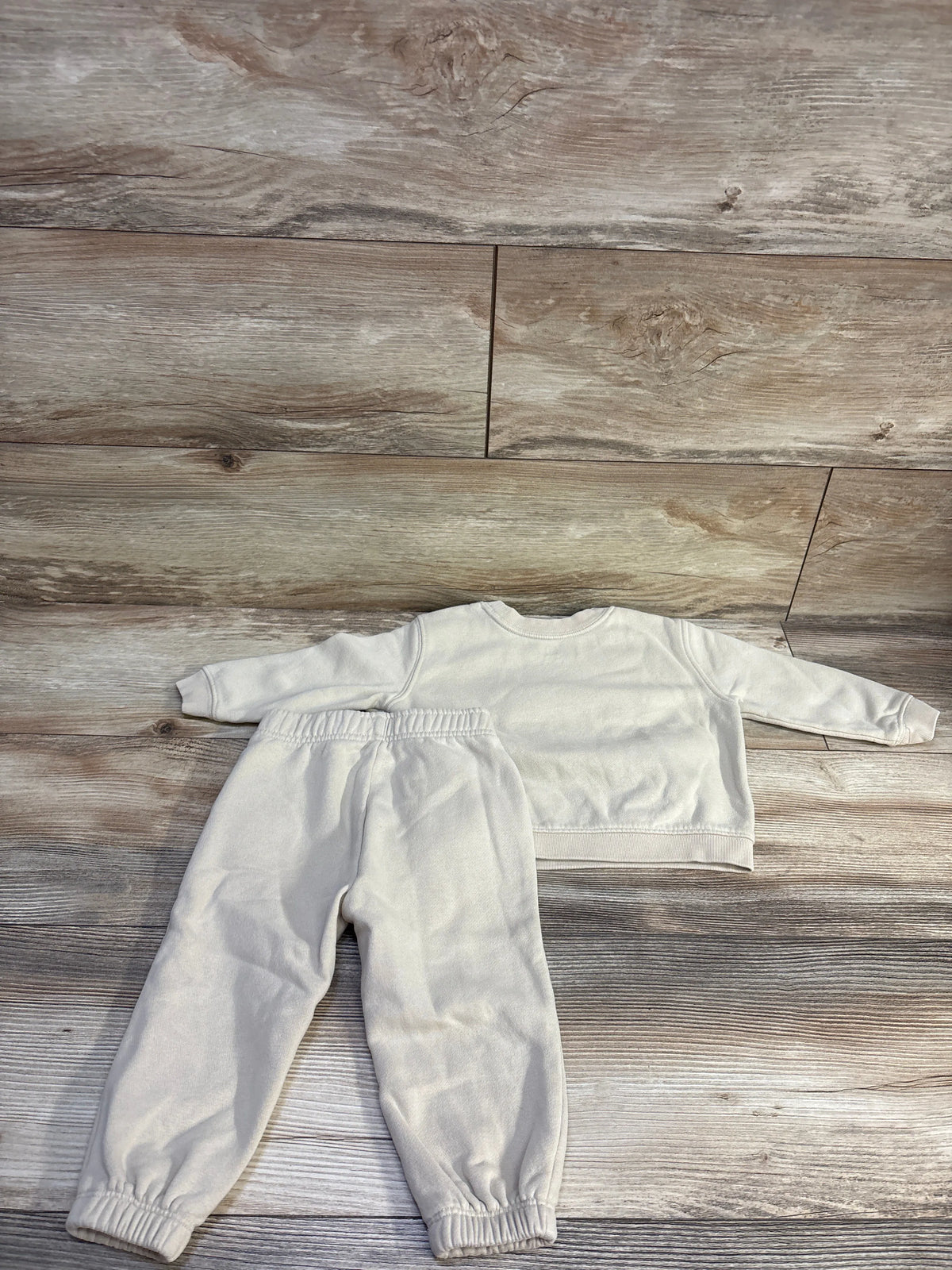 Baby Gap 2pc Pullover Sweatshirt & Pants Set Beige sz 12-18m