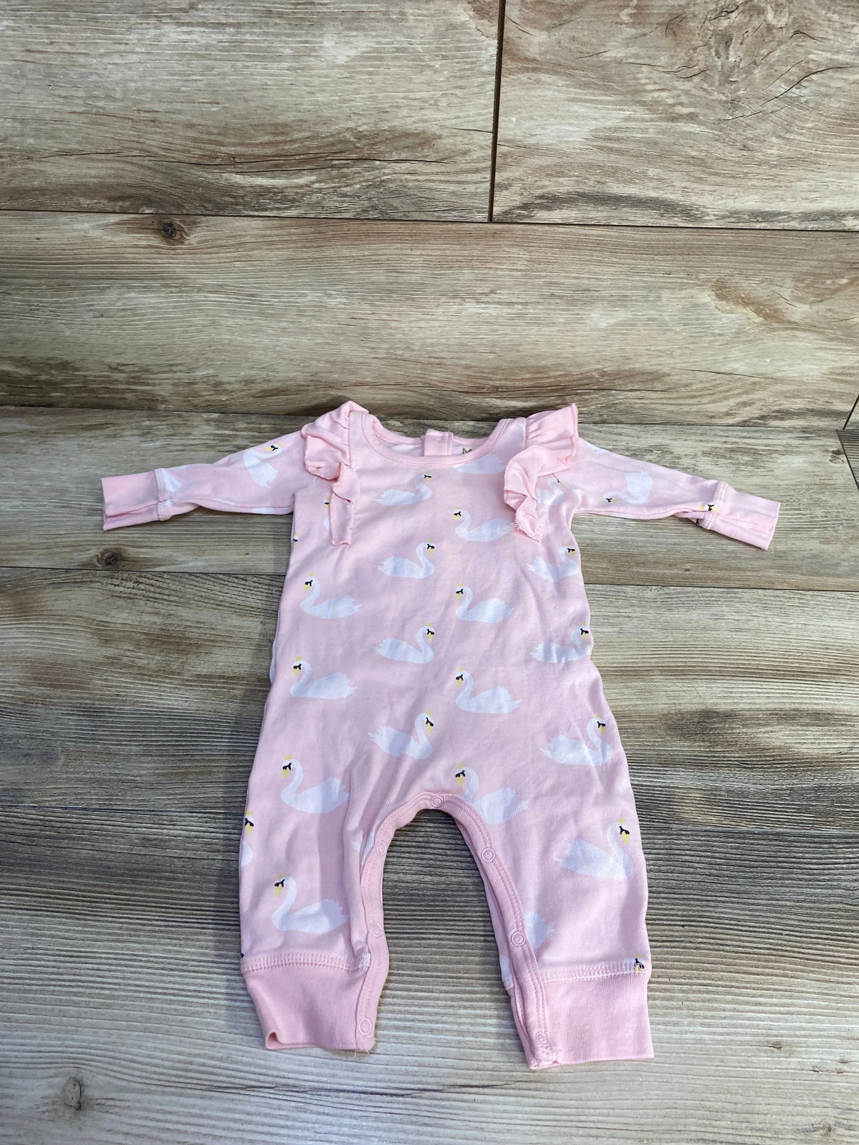 M+A by Monica + Andy Swan Coverall Pink sz 3-6m
