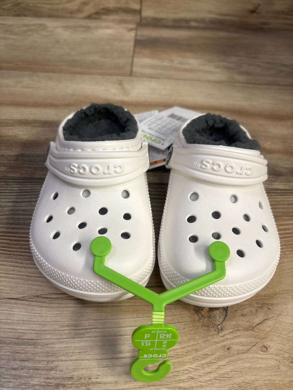 NEW Crocs Classic Lined Clogs White sz 8c