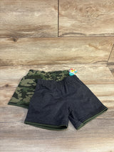NEW Garanimals 2pk Pull On Shorts Grey/Camo sz 24m