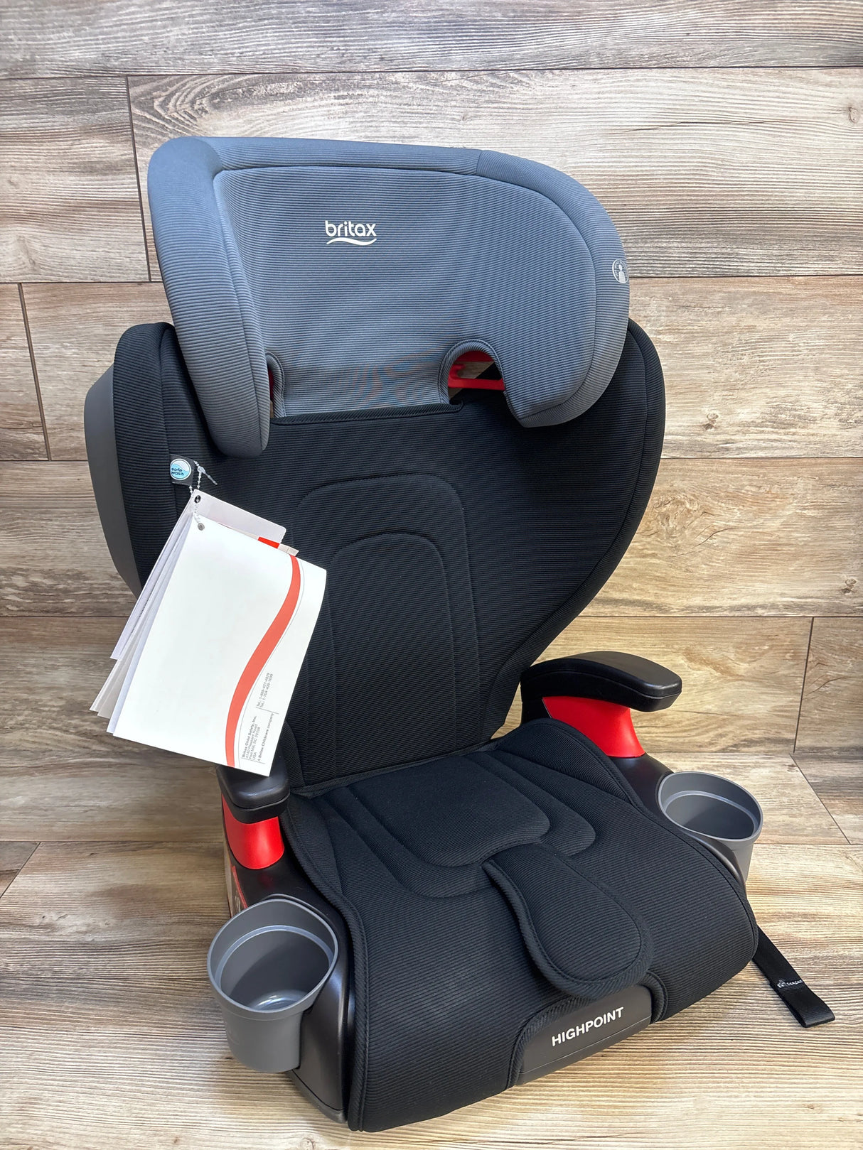 NEW Britax Highpoint Backless Belt-Positioning Booster Seat in Black Ombre 40-120lbs.
