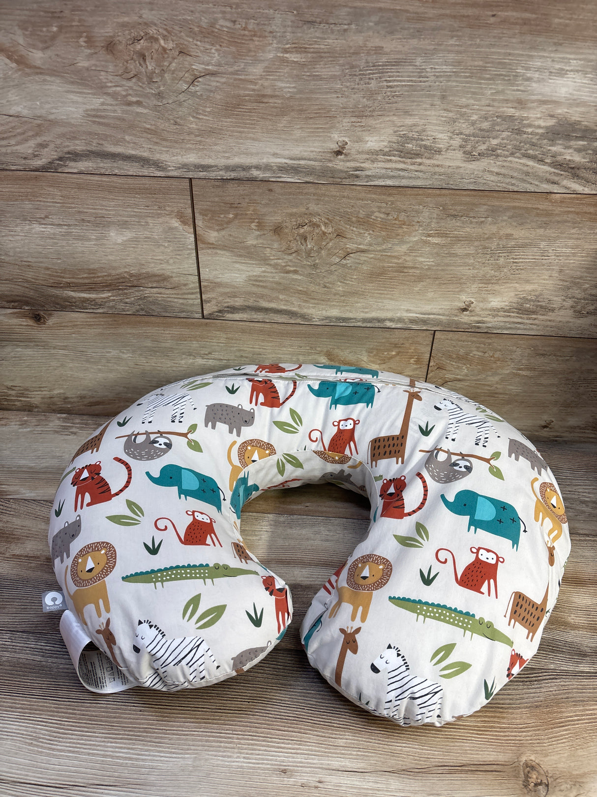 Boppy Nursing Pillow with Jungle Animal Slipcover