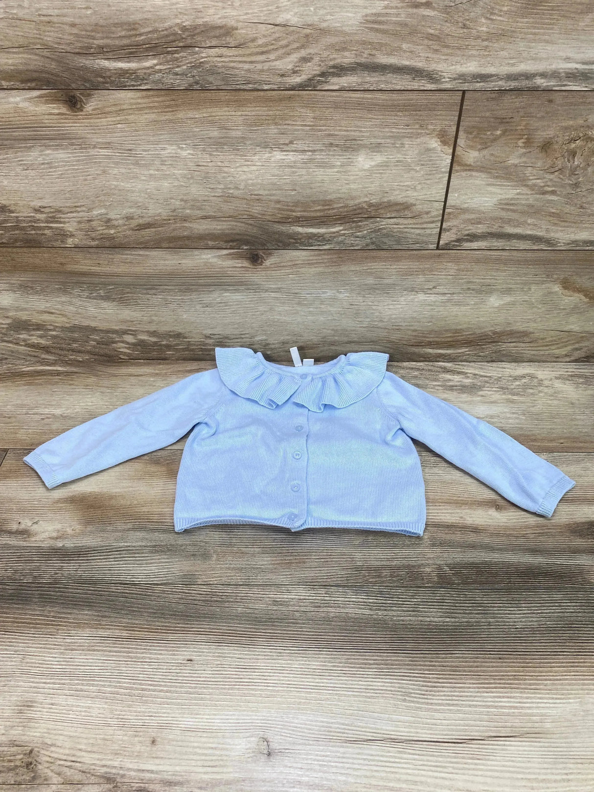 Janie and Jack Ruffle Collar Cardigan Blue sz 18-24m