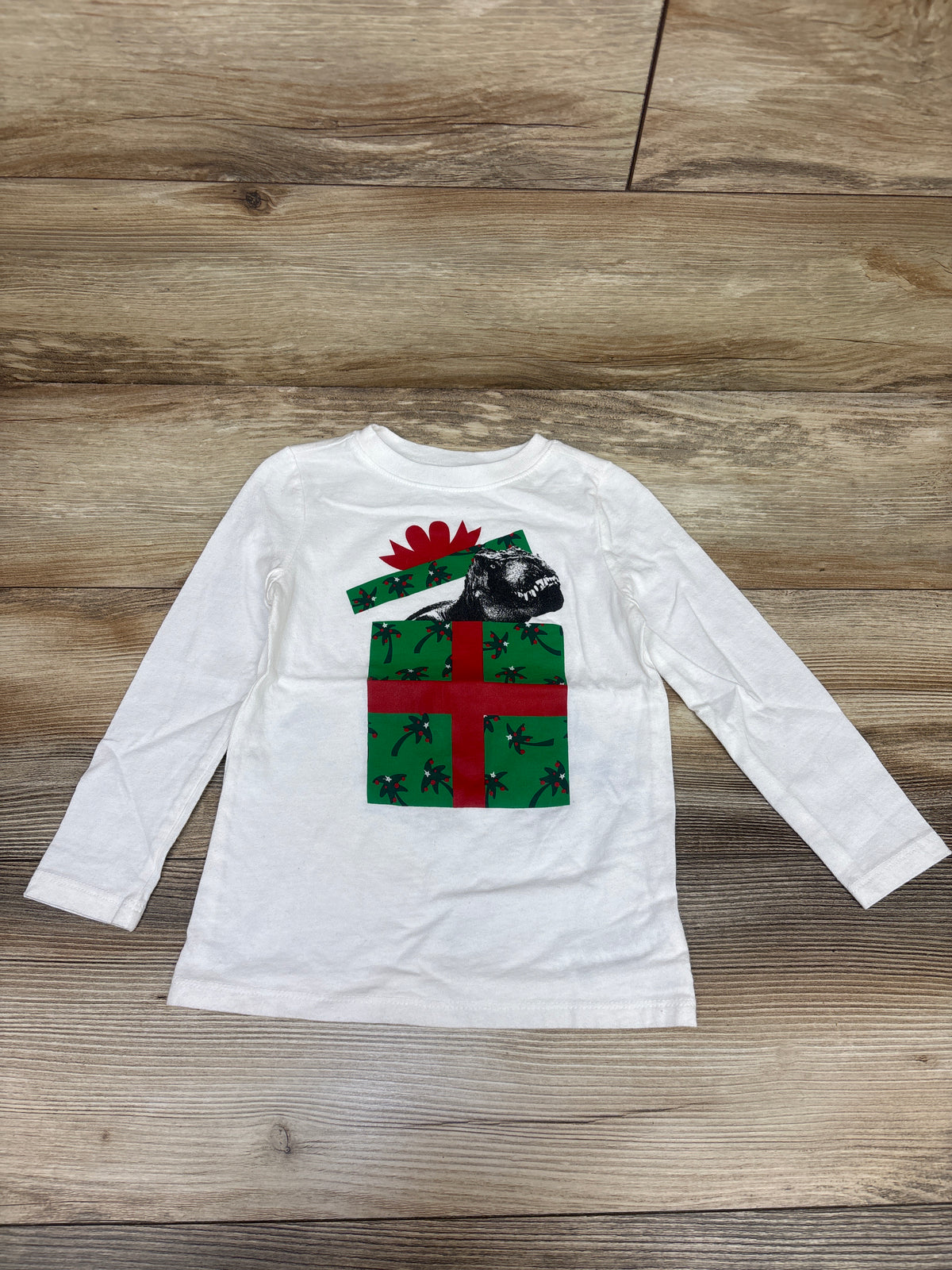 Old Navy T-Red Present Shirt White sz 4T
