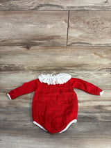 Cat & Jack Ruffle Collar Romper Red sz 3-6m
