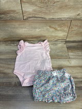 Baby Gap 2pc Bodysuit & Shorts Set Pink sz 3-6m
