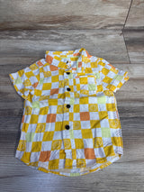 Cat & Jack Button Up Shirt Yellow sz 18m
