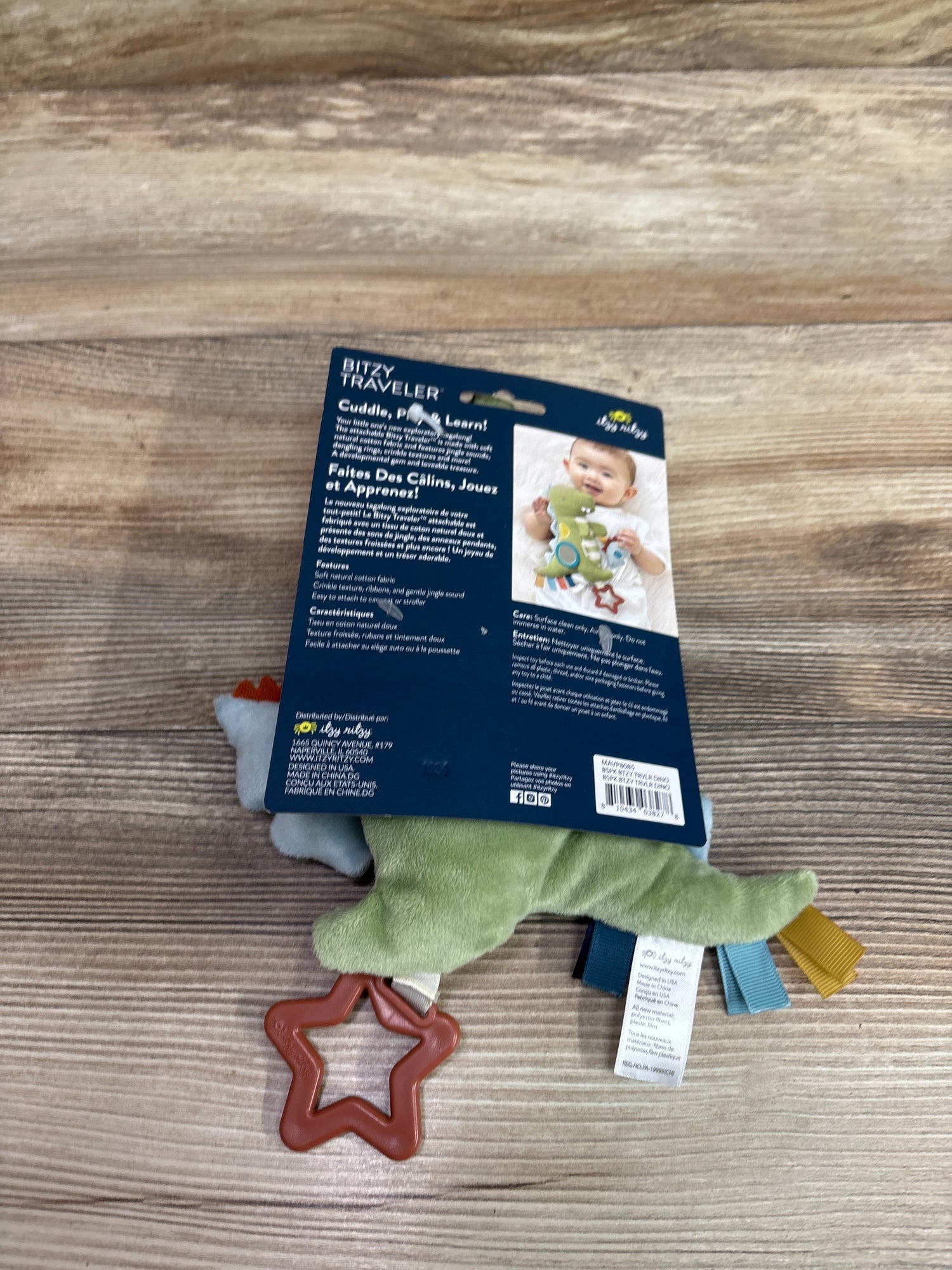 NEW Itzy Ritzy Bitzy Traveler Dinosaur Sensory Toy