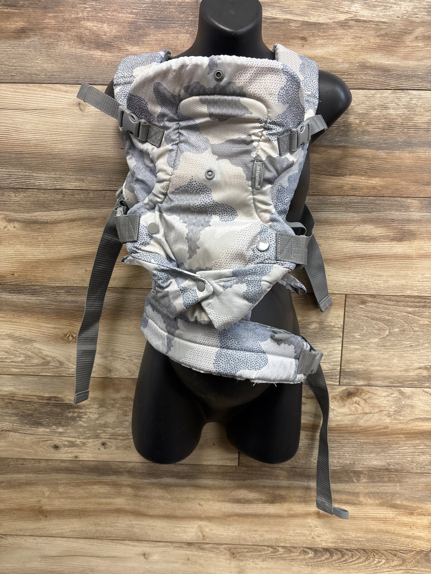Infantino Flip 4-In-1 Convertible Baby Carrier - Grey Camo 8-32lbs