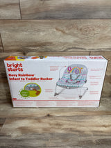 NEW Bright Starts Infant to Toddler Baby Rocker in Rosy Rainbow