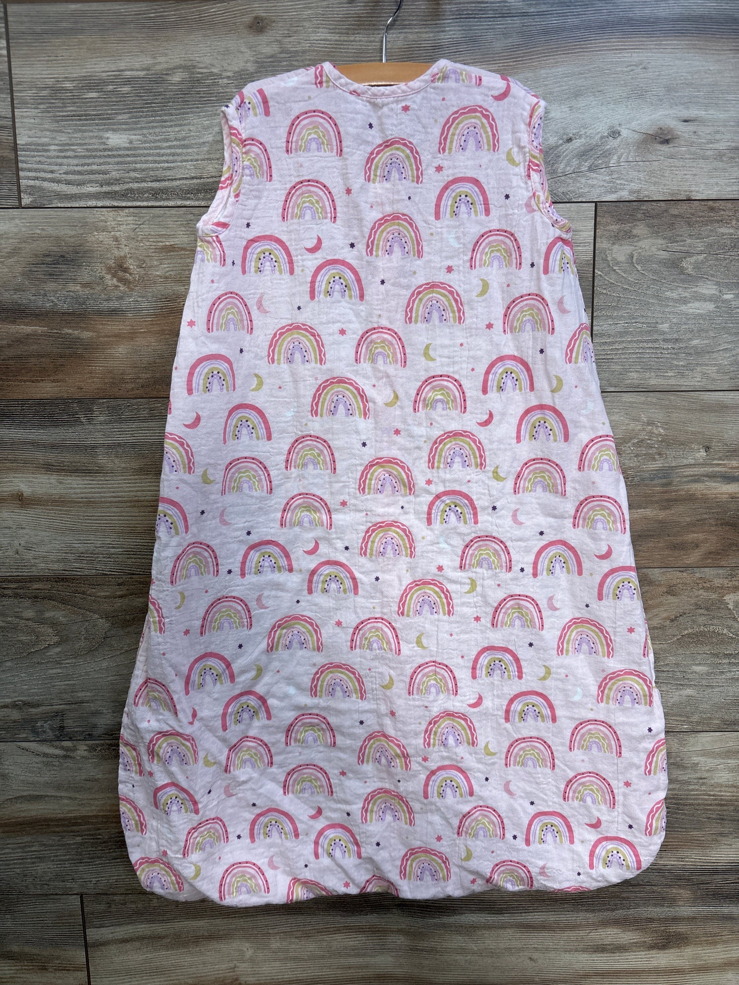 Rainbow Print Gauze Sleep Sack Pink sz XL/18-24m