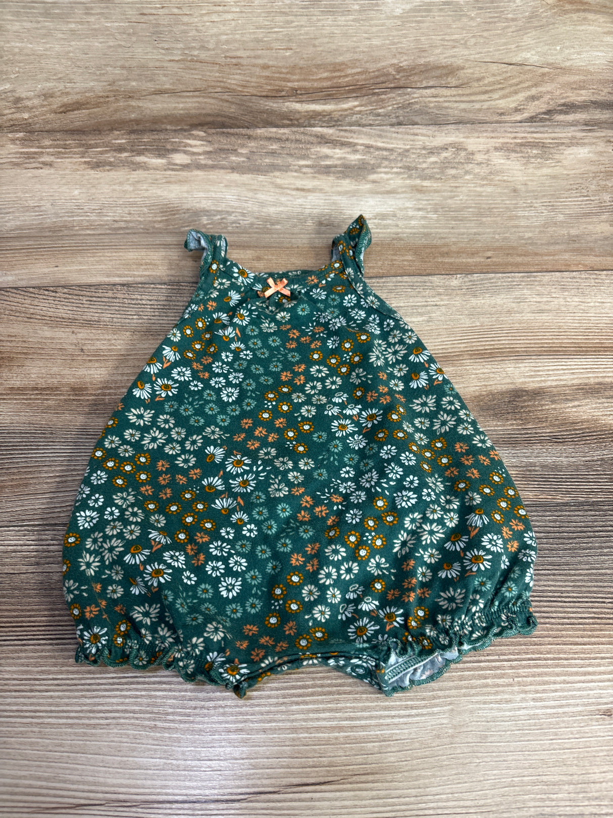 Carter's Floral Shortie Romper Emerald sz Newborn