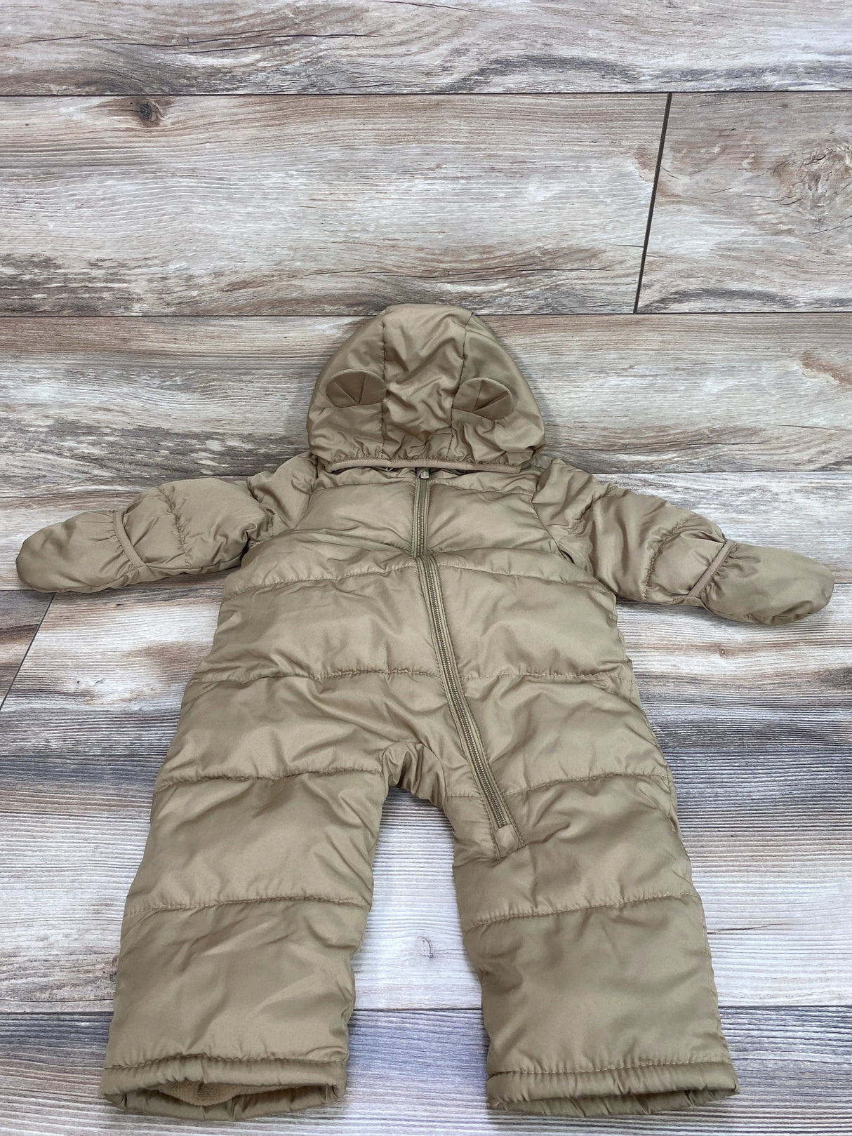 Old Navy Water-Resistant Puffer Snowsuit Teakwood sz 12-18m