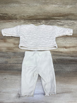Just One You 2pc Quilted Sweatshirt & Leggings Set Cream sz Newborn