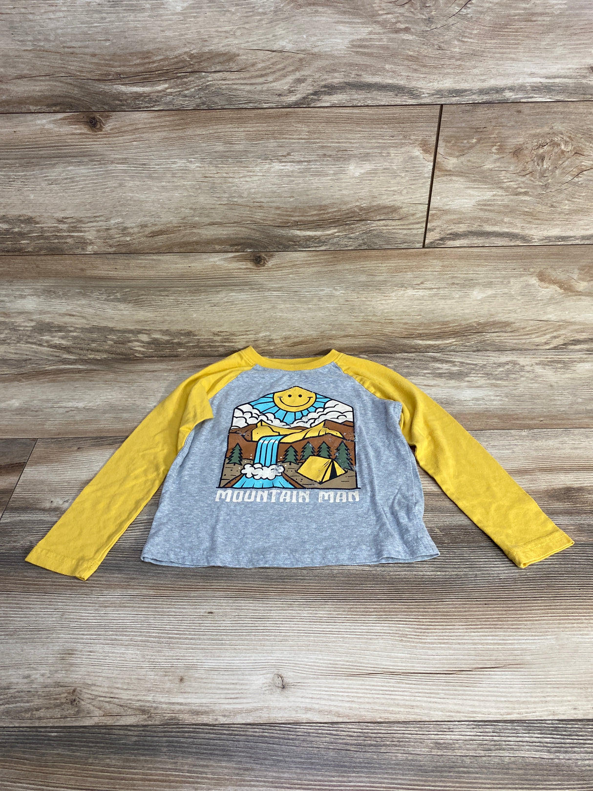 Jumping Beans Mountain Man Shirt Yellow sz 5T