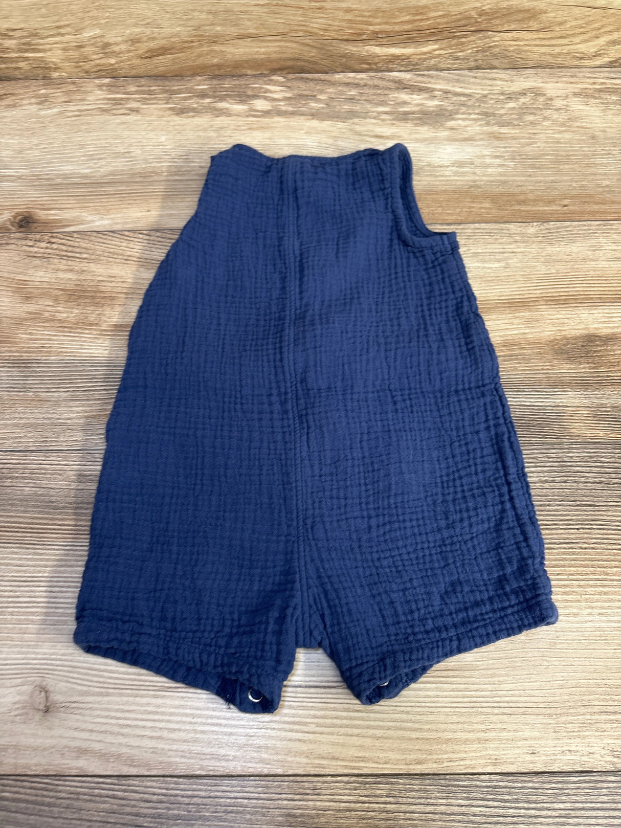 Just One You Gauze Henley Romper Blue sz 6m
