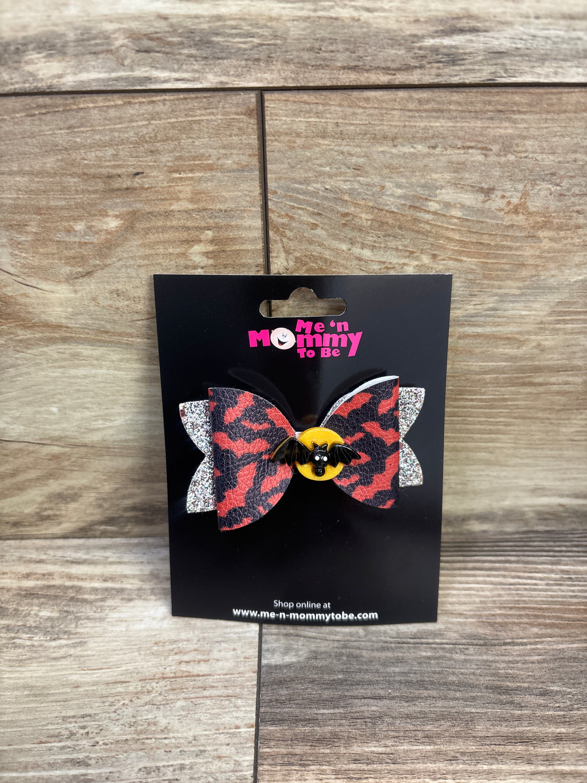 NEW Bat Applique Glitter Hair Bow