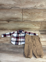 Tommy Hilfiger 2pc Button-Up Shirt & Pants Set White sz 3-6m