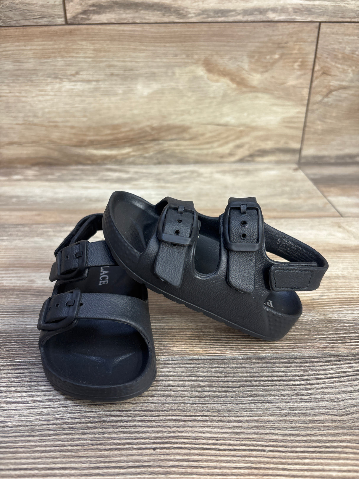 Children's Place Double Buckle Sandals Black sz 5c