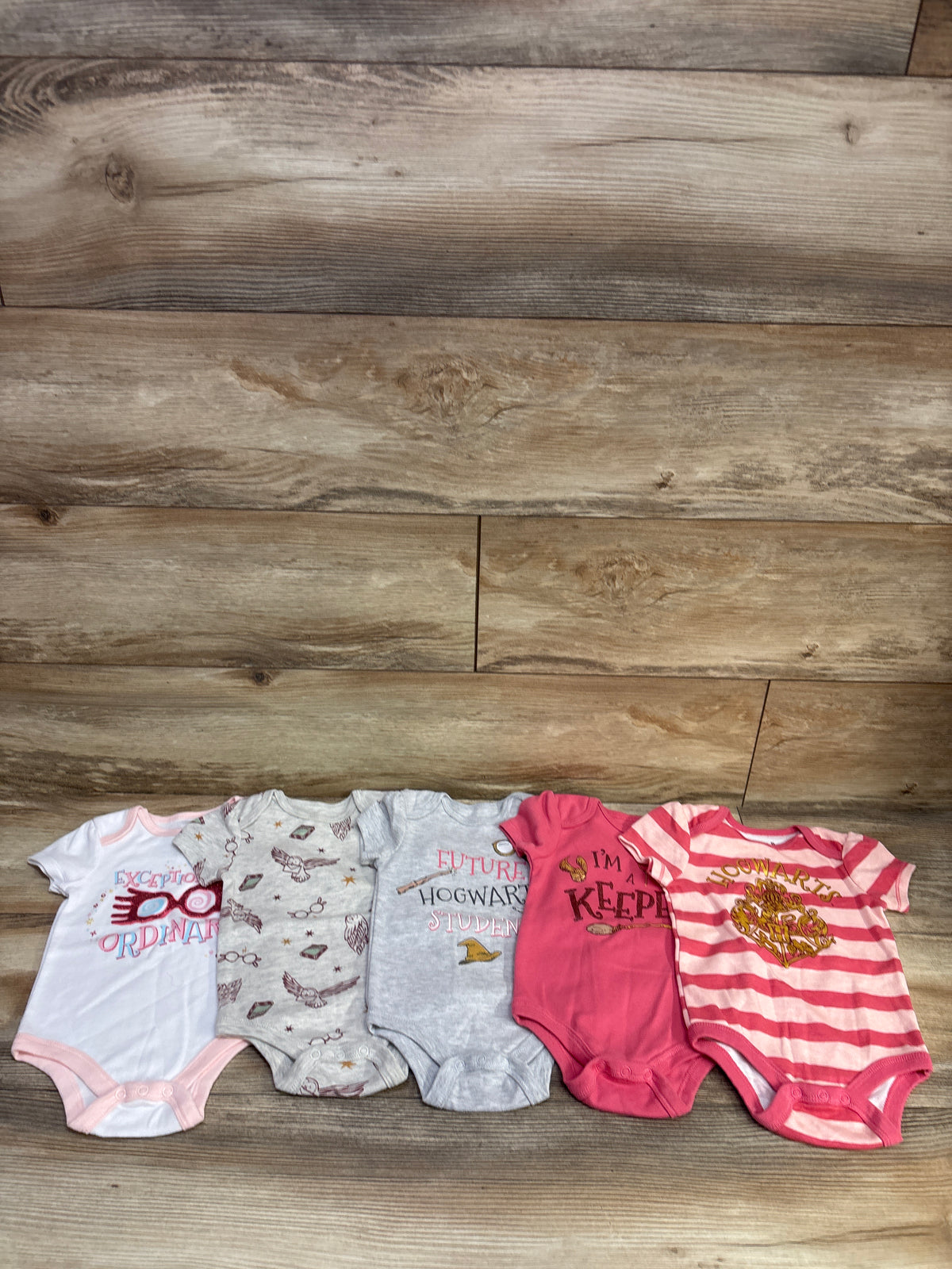 Wizarding World Harry Potter 5pk Bodysuits Pink sz 6-9m
