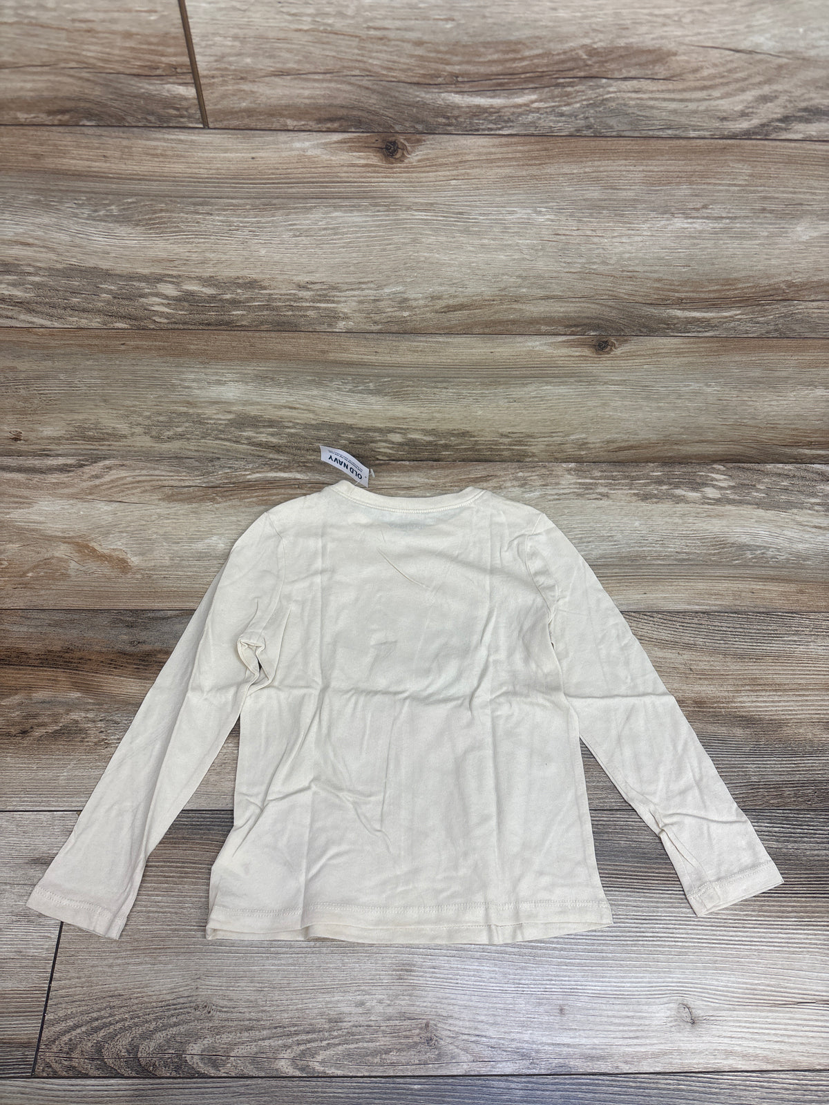 NEW Old Navy Keeping It Chill Long Sleeve Shirt Cream sz 5T