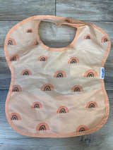 Soarwg Waterproof Bib with Crumb Catcher Pocket, Orange 3-24m