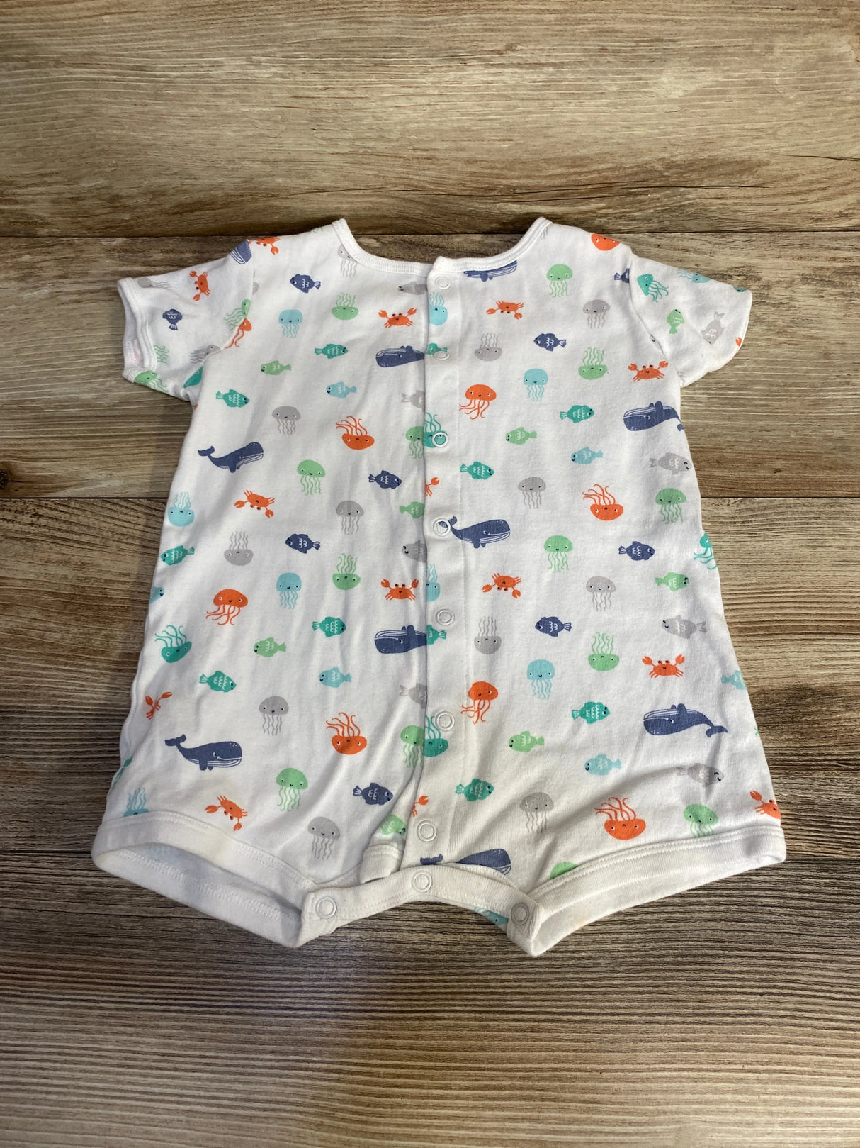 Carter's Sea Animals Shortie Romper White sz 18m