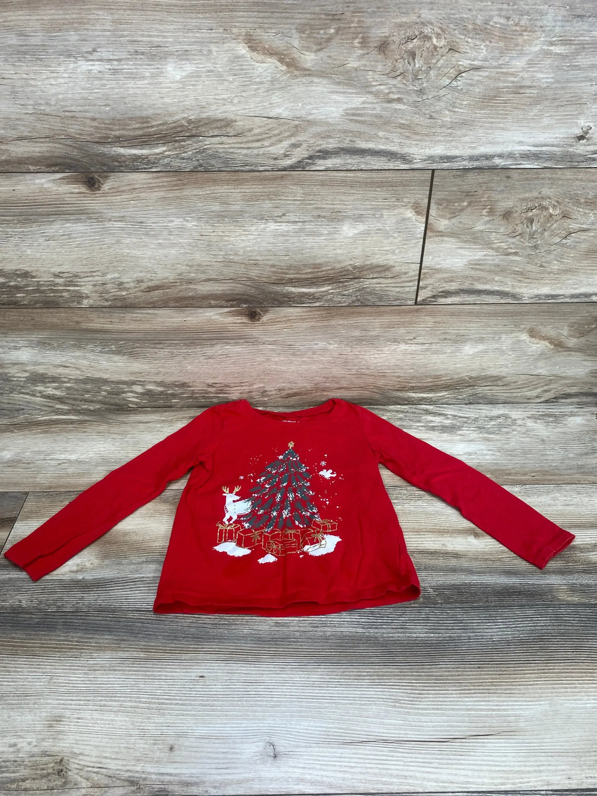 Oshkosh Christmas Tree Shirt Red sz 5T - Me n Mommy To Be