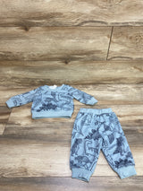 Shein 2pc Dino Sweatshirt & Pants Set Blue sz 3-6m