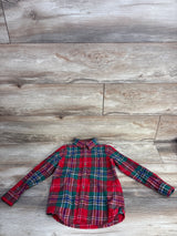 Janie & Jack Tartan Flannel Holiday Shirt sz 5