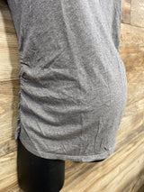 Isabel Maternity Ruched Shirt Grey sz Small - Me n Mommy To Be