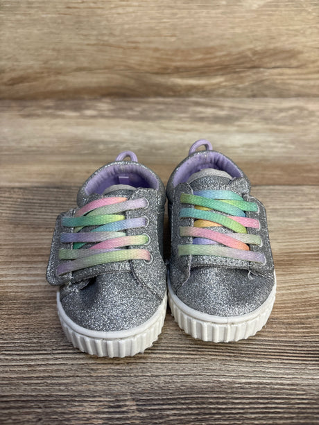 Wonder Nation Velcro Strap Glitter Shoes sz 2c - Me n Mommy To Be