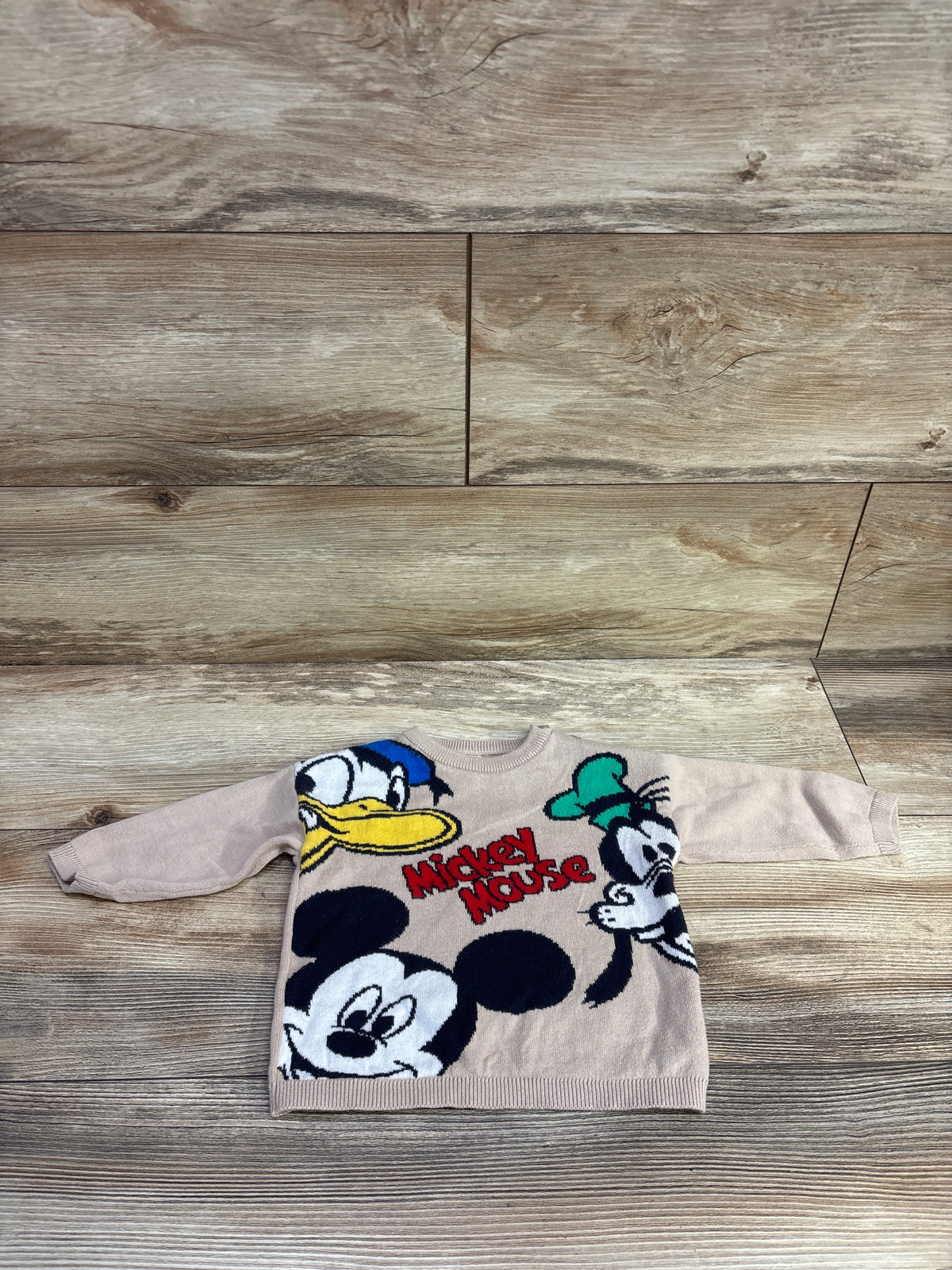 H&M x Disney Mickey Mouse Knit Sweater Beige sz 6m