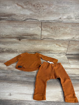 Lamaze 2pc Waffle Knit Shirt & Pants Set Rust sz 9m
