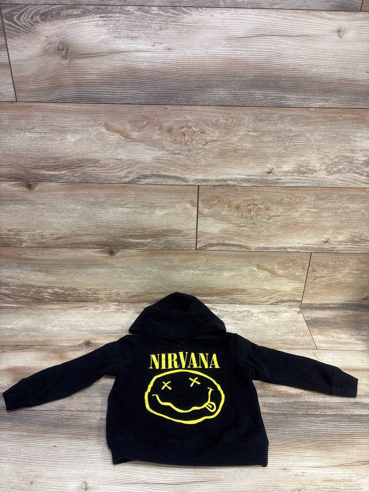 Nirvana Pullover Hoodie Sweatshirt Black sz 3T