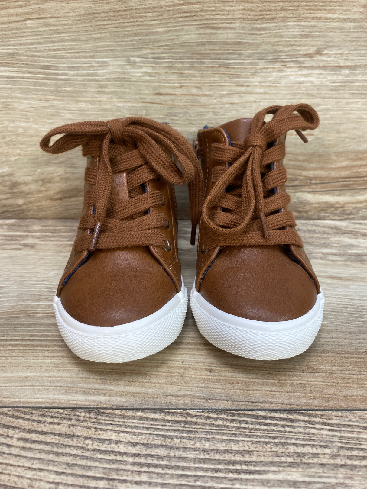 Cat & Jack Mateo High Top Sneakers Brown sz 7c