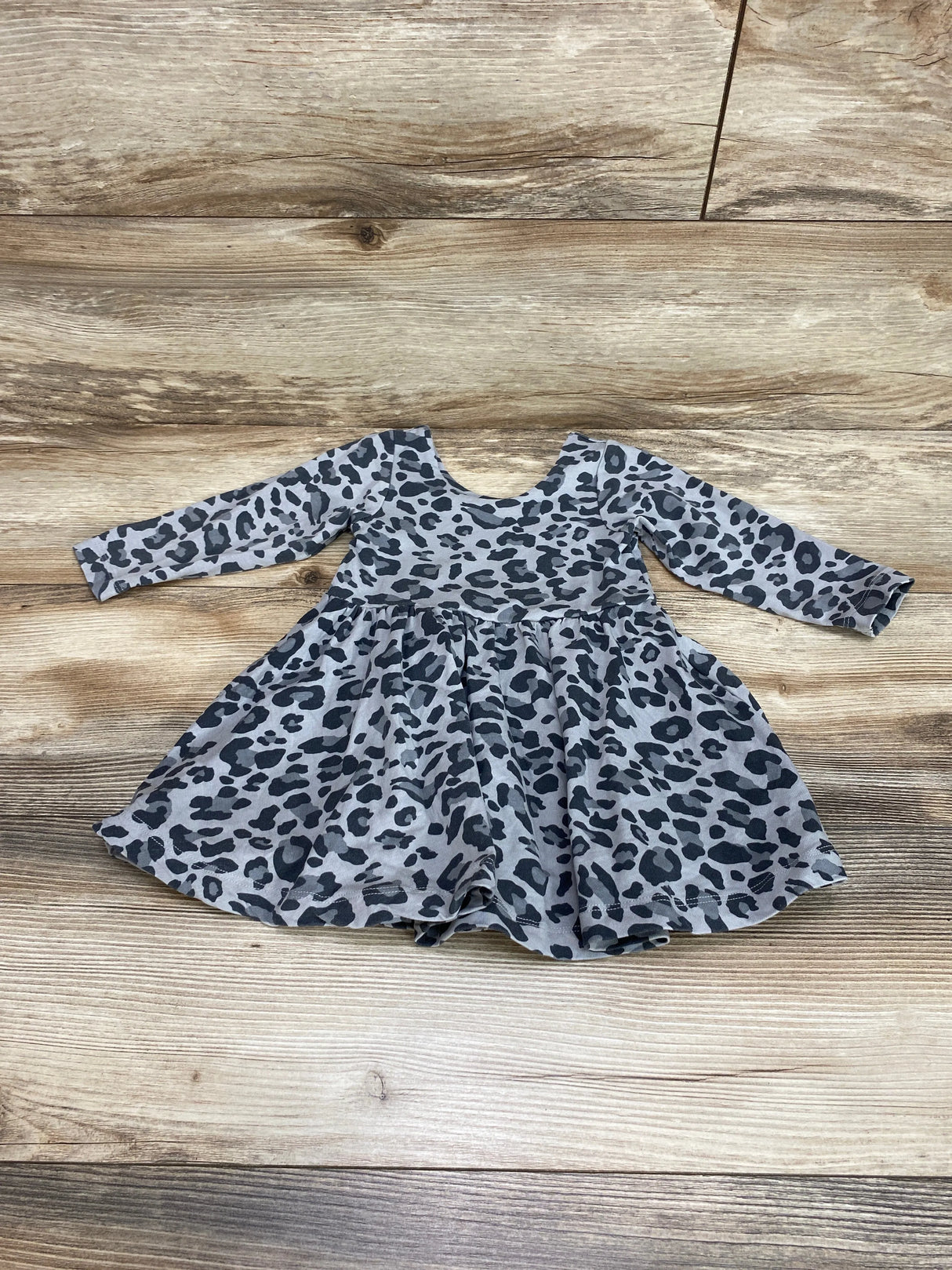 Monica + Andy Leopard Print Dress Grey sz 12-18m