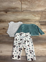 Disney Baby 3pc Plush Mickey Mouse Sweater & Bottoms Set Blue sz 0-3m