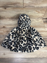 Old Navy Plush Leopard Print Full Zip Jacket Beige sz 12-18m