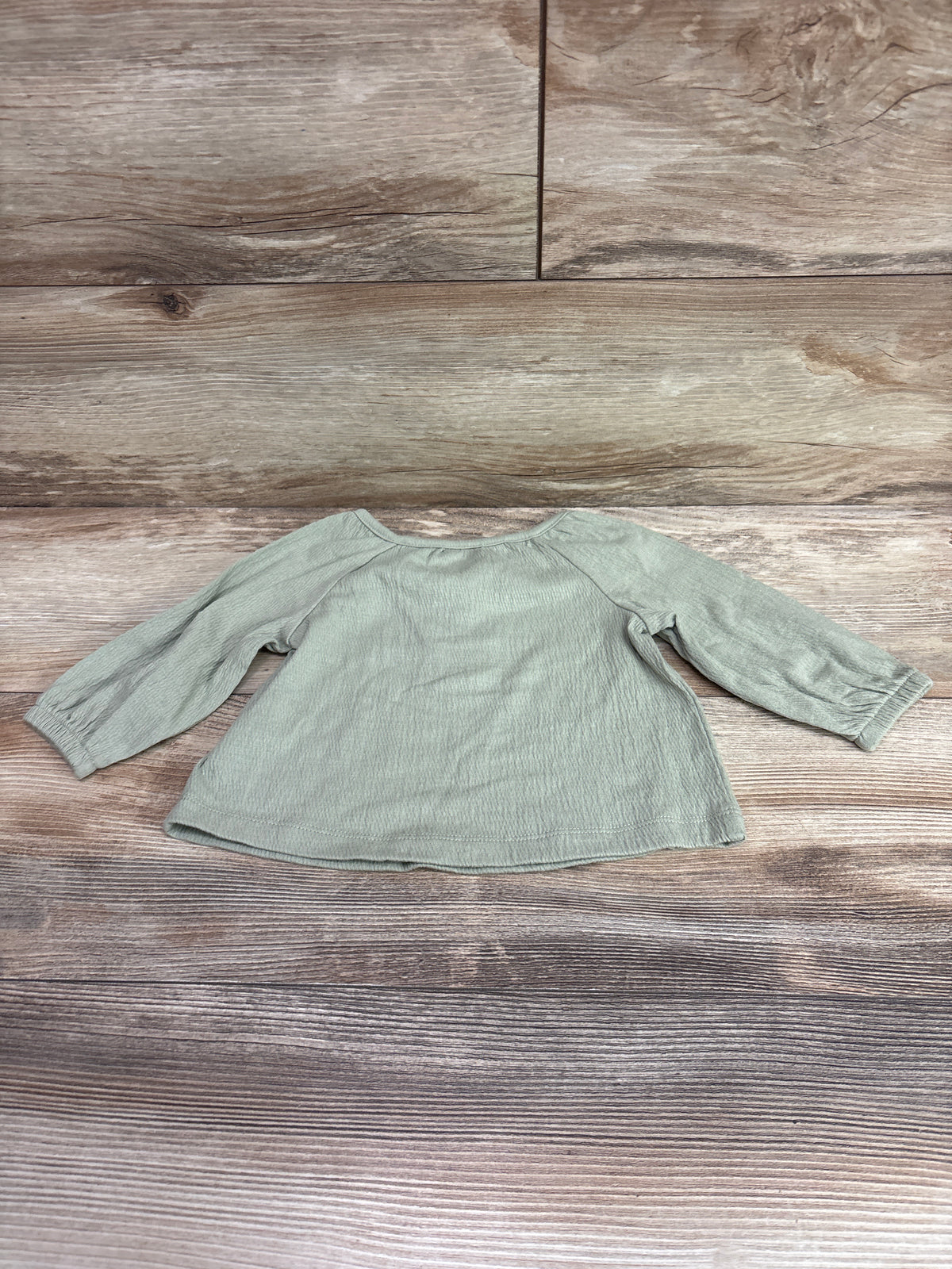 Carter's Long Sleeve Henley Shirt Green sz 9m