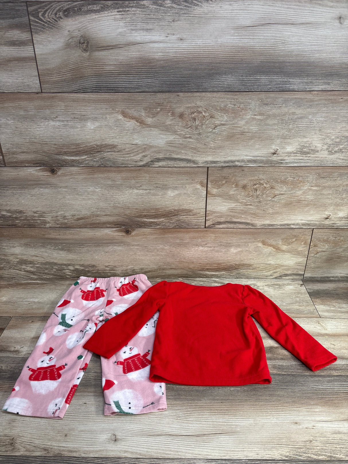 Just One You 2pc Snowman Pj's Red sz 2T