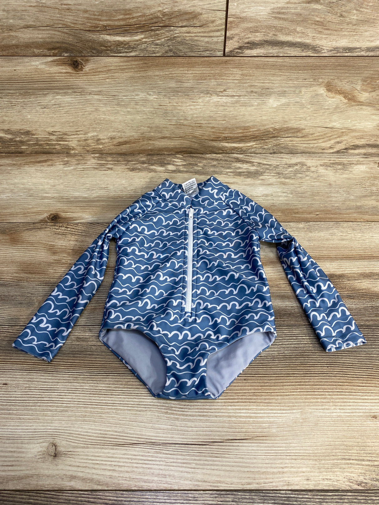 1pc Waves Rashguard Swimsuit Blue sz 12m