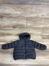 H&M Hooded Puffer Jacket in Dark Grey sz 12m