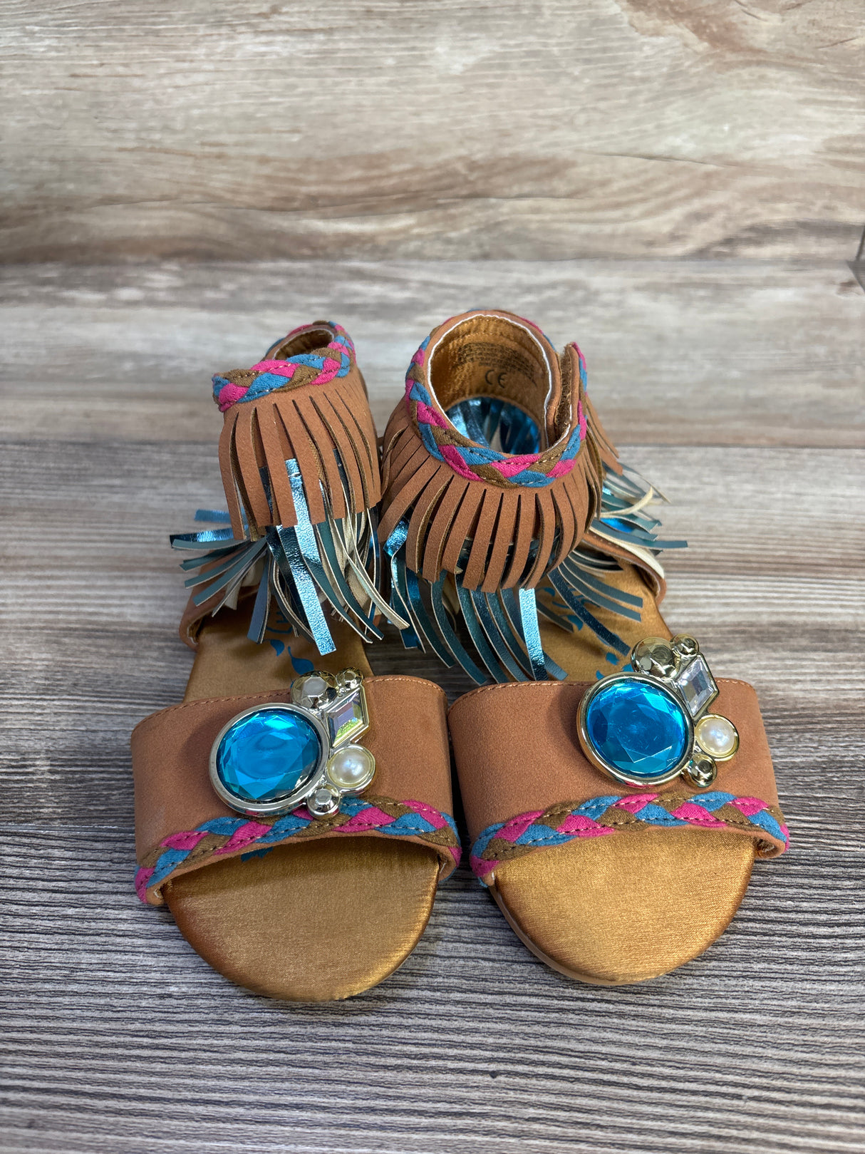 Disney Store Pocahontas Costume Sandals Brown sz 11/12c
