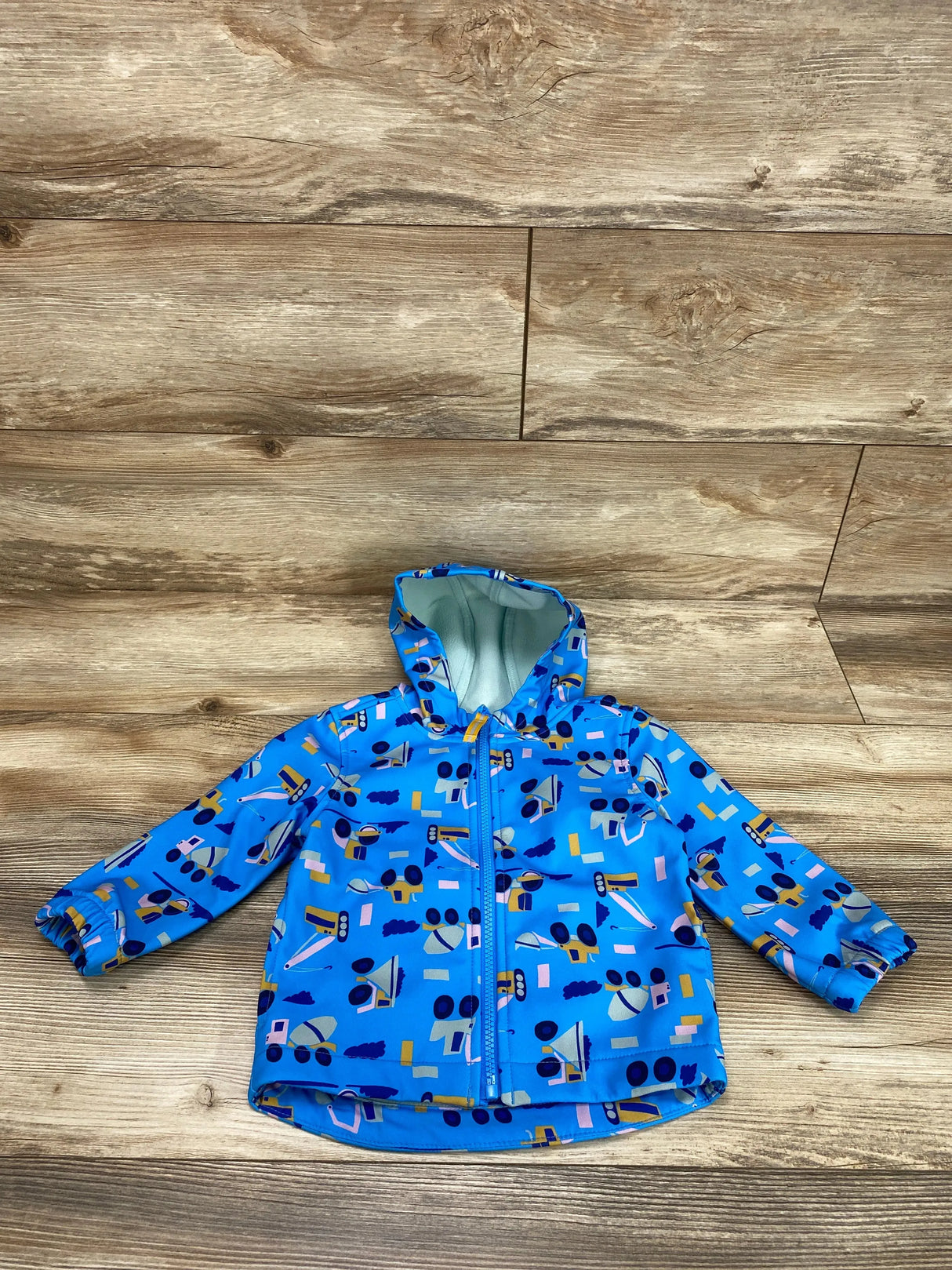 Cat & Jack Softshell Construction Jacket Blue sz 18m