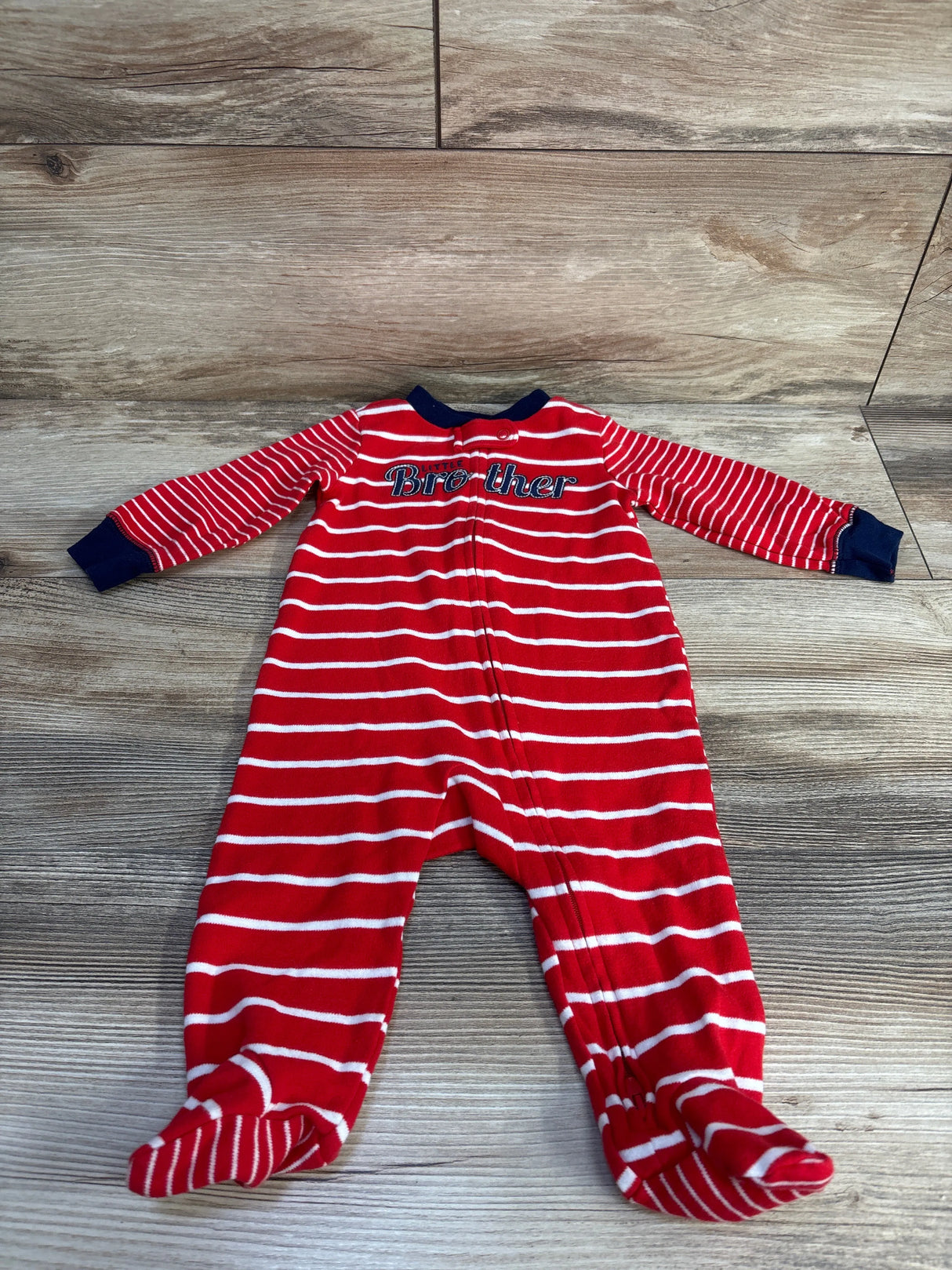 Carter's Striped Little Brother Sleeper Red sz 6m - Me n Mommy To Be