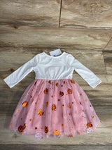 NEW Zunie Textured Pumpkin Tulle Dress White sz 2T
