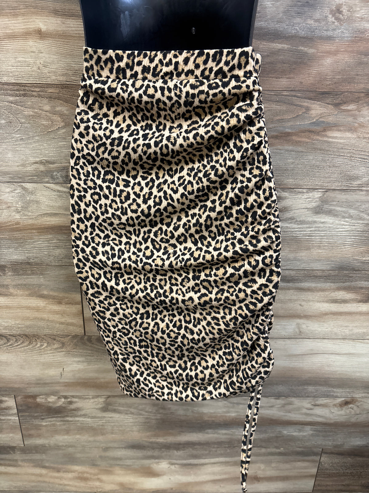 NEW Stowaway Collection Maternity Leopard Print Ribbed Skirt Tan sz Medium