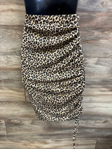 NEW Stowaway Collection Maternity Leopard Print Ribbed Skirt Tan sz Medium