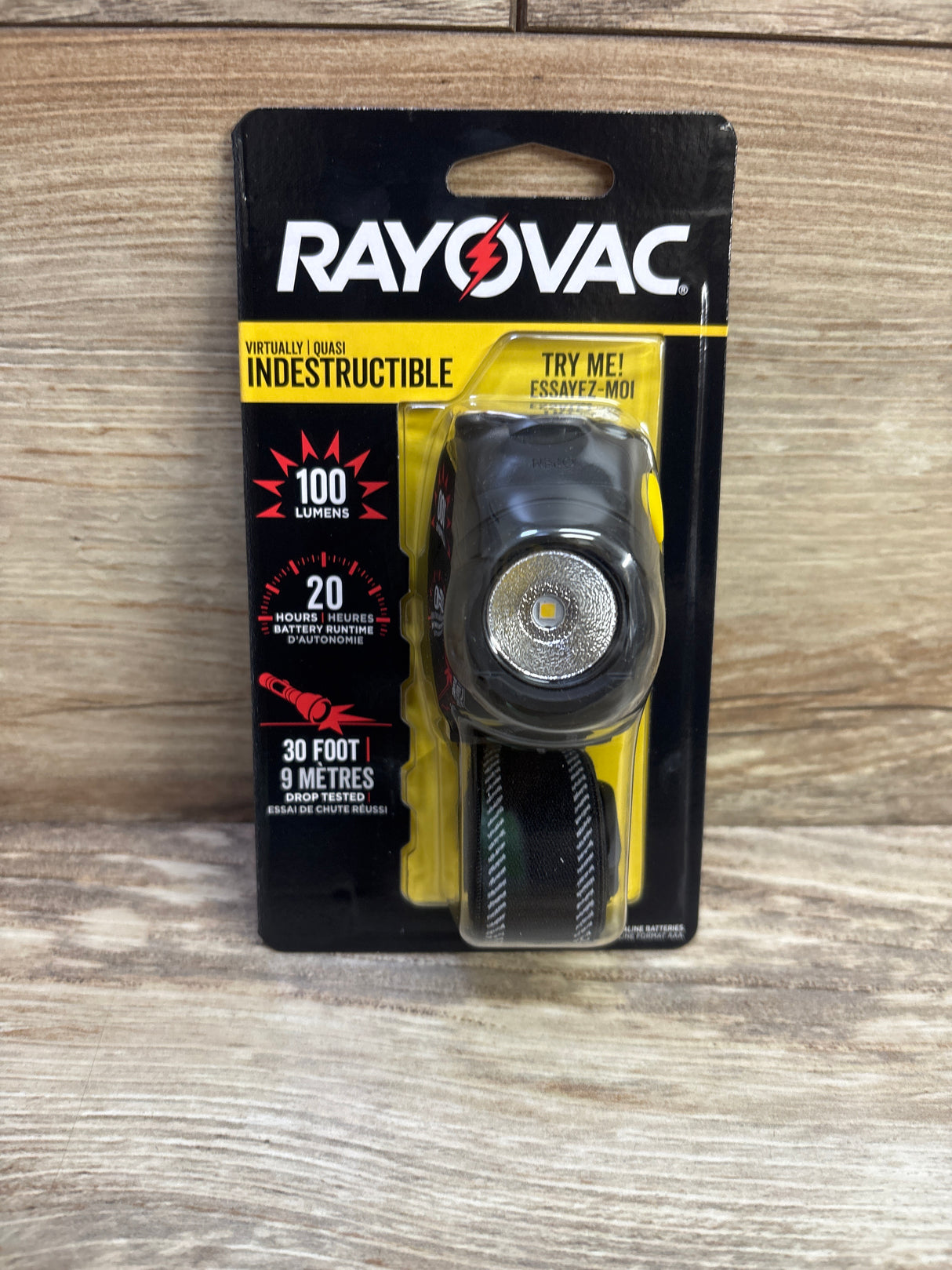 NEW Rayovac Virtually Indestructible LED Headlamp with Batteries